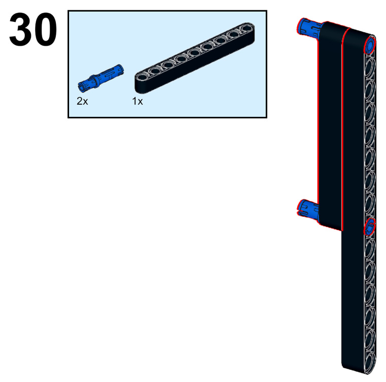 Figure 2.33 – Attach the 9L beam
