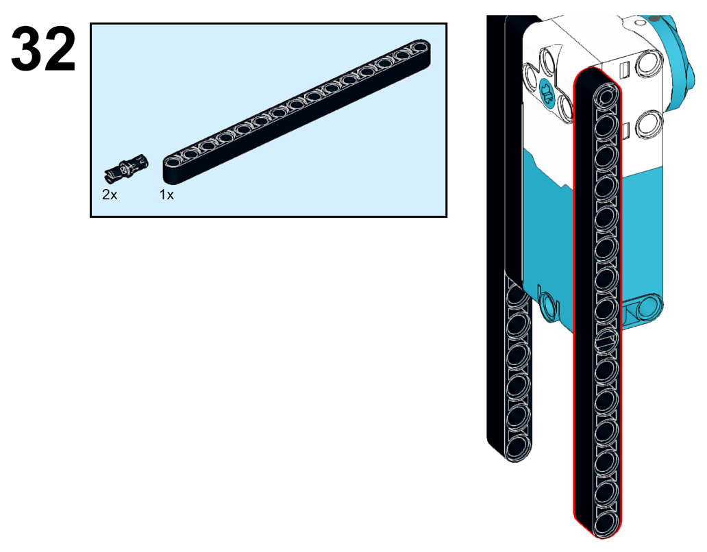 Figure 2.35 – Attach another black 15L beam
