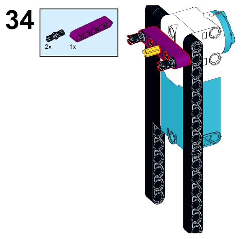 Figure 2.37 – Attach a purple 5L beam
