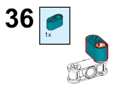 Figure 2.39 – Add the 1x2 axle hole
