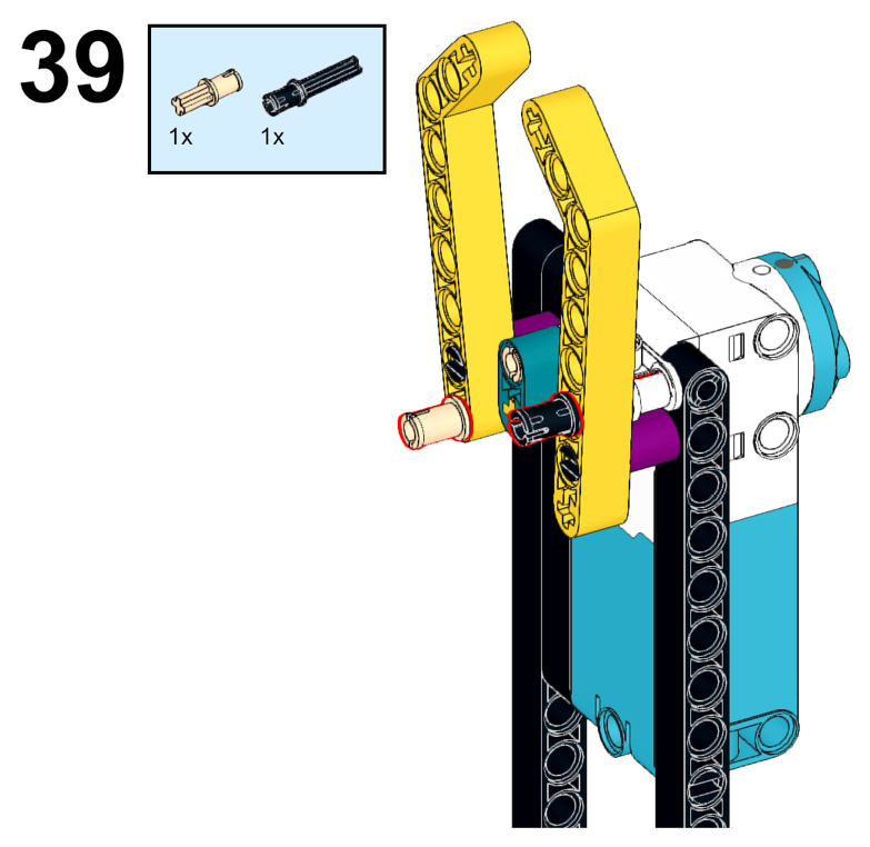 Figure 2.42 – Add tan and black connector pins
