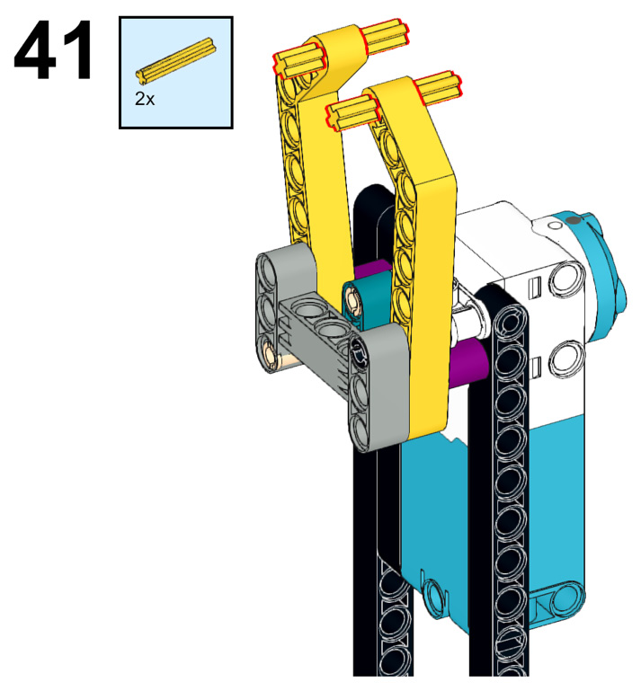 Figure 2.44 – Add a yellow 3L axle beam
