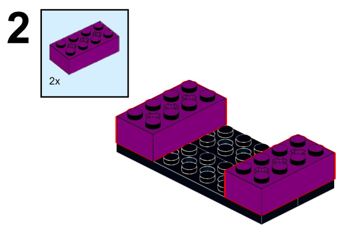 Figure 2.49 – Join together using 2x4 blocks
