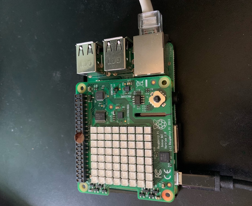 Figure 1.10 – Raspberry Pi 3B with Sense HAT expansion board
