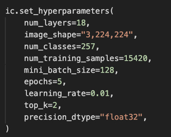 Figure 7.14 – ML training parameters
