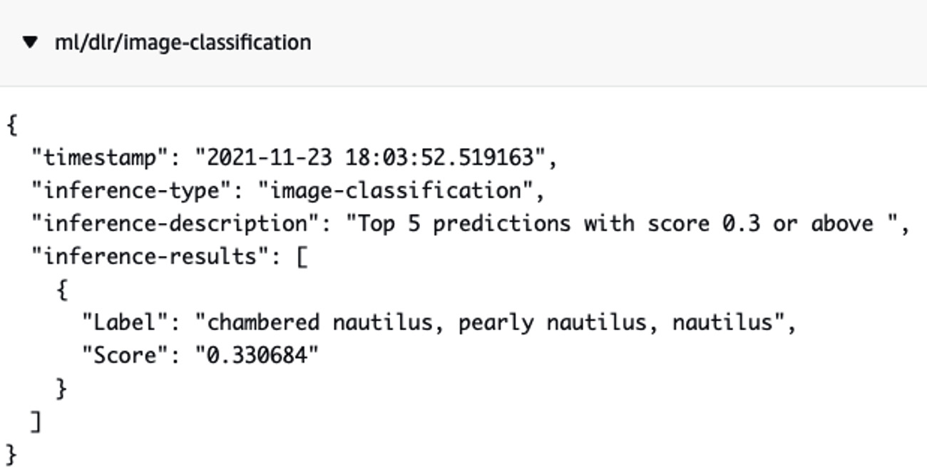 Figure 7.25 – Inferenced results from ML
