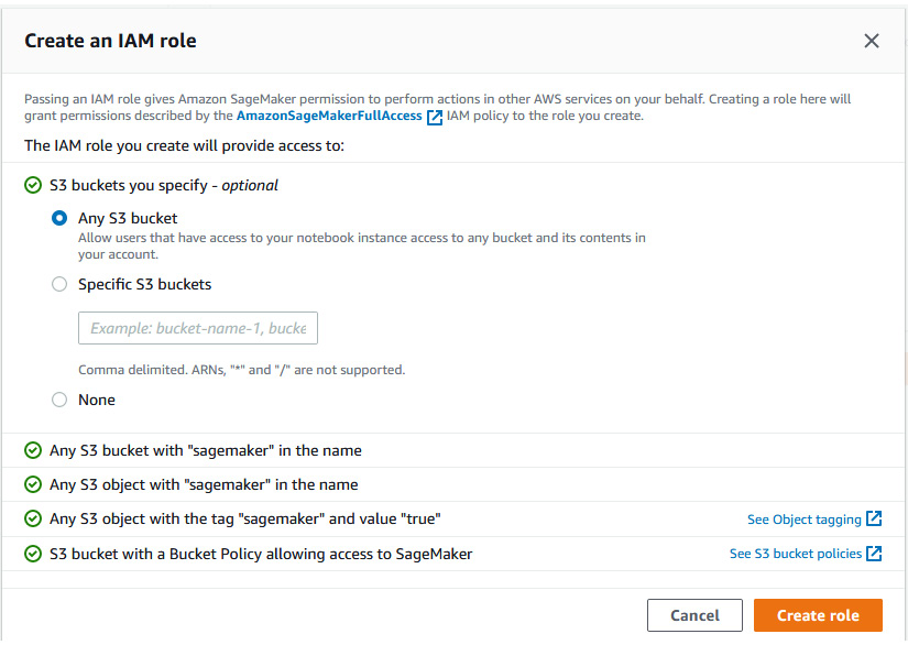 Figure 2.4 – Create an IAM role dialog
