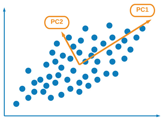 Figure 6.19 – Graphical representation of PCA and its principal components
