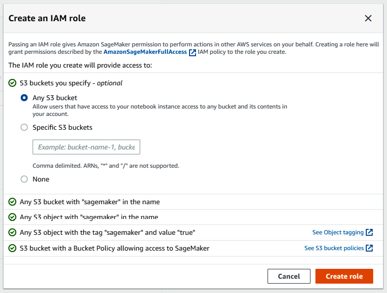 Figure 7.53 – Creating an IAM role in AWS

