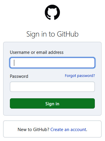 Figure 12.8 – GitHub login page
