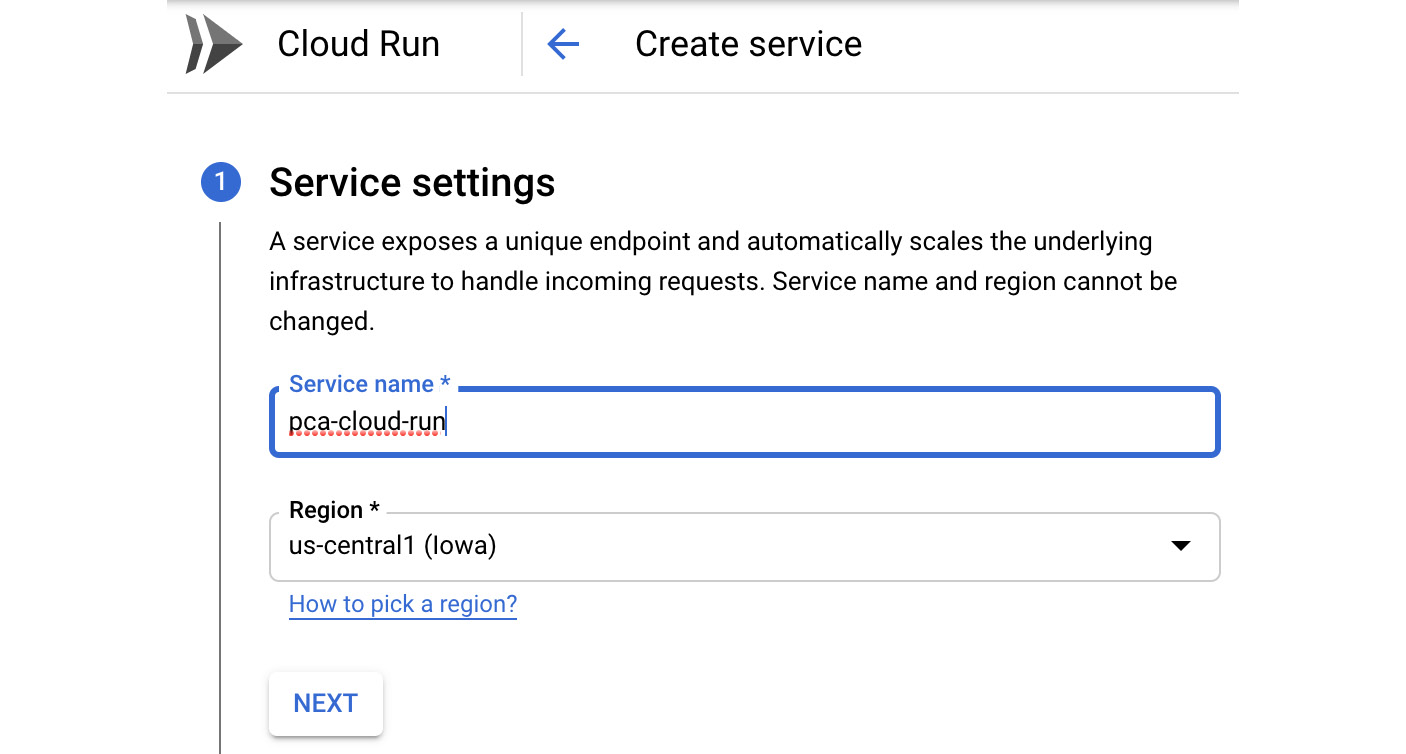 Figure 7.5 – Service settings
