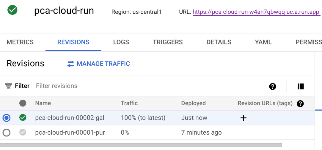 Figure 7.19 – New revision deployed
