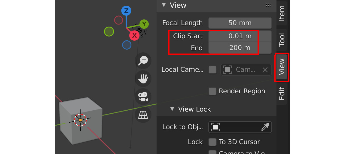 Figure 2.2 – Setting the View settings in the Properties region
