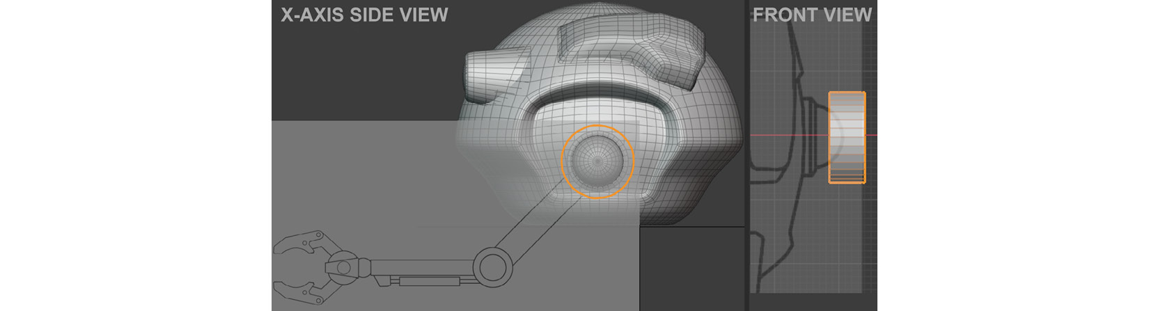 Figure 2.36 – Revealing the reference image and placing the cylinder for the shoulder disk
