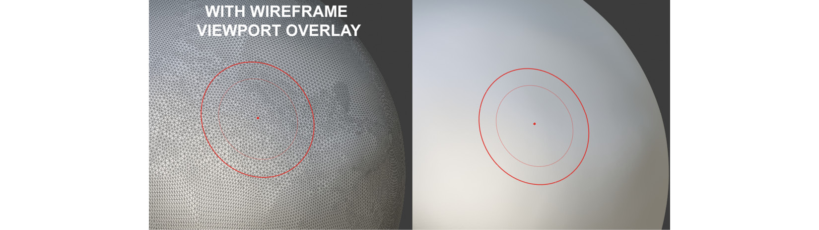 Figure 3.12 – (A) Brushing over the surface artifacts replaces them with small triangular faces; (B) Smoothing them out
