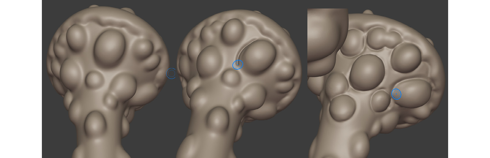 Figure 3.19 – Adding sharp creases with the Draw Sharp brush
