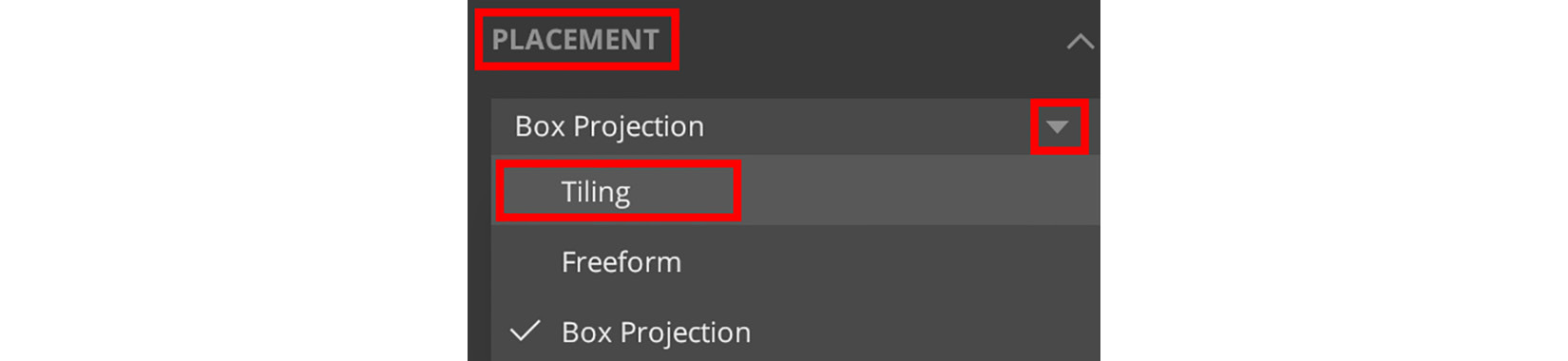 Figure 5.8 – Setting the placement to Tiling
