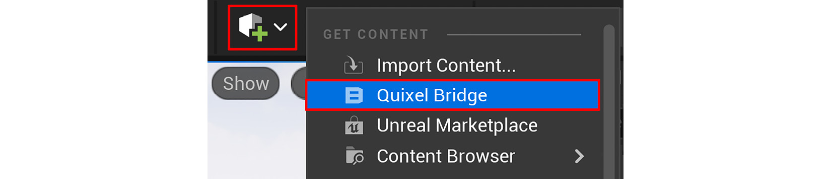 Figure 9.7 – Selecting the built-in Quixel Bridge plugin in UE5
