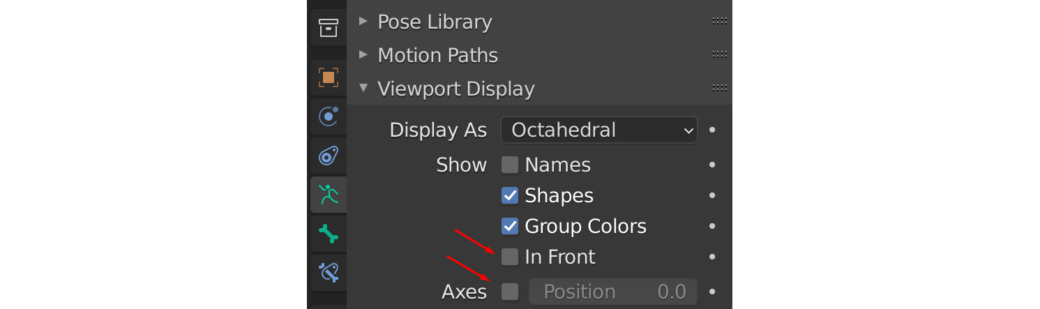 Figure 11.13 – Bone Viewport Display settings
