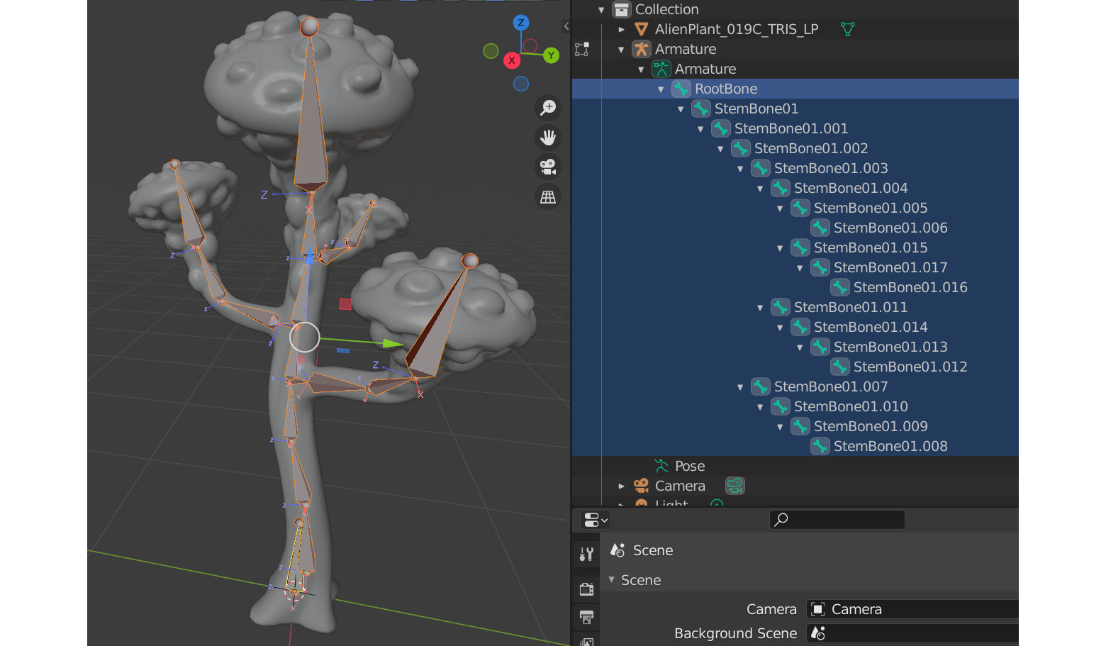 Figure 11.36 – Final result after creating all the bones in the skeleton
