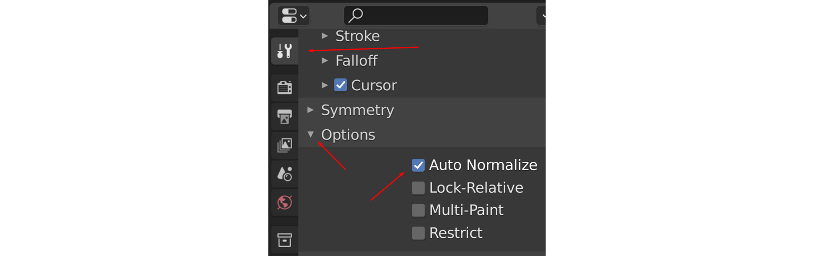 Figure 12.7 – Weight Paint settings
