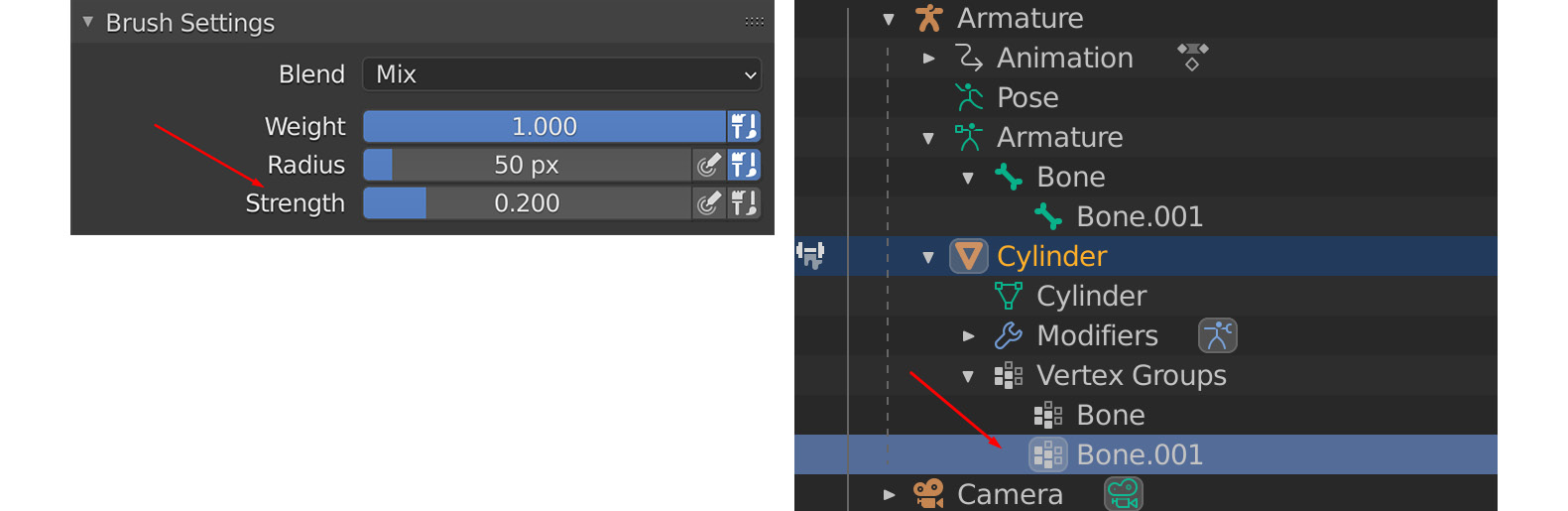 Figure 12.12 – Weight Paint settings
