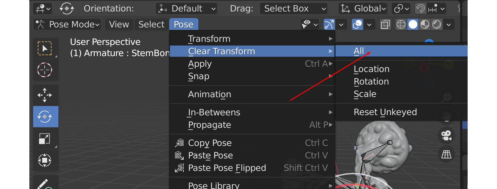 Figure 12.17 – Resetting pose after testing
