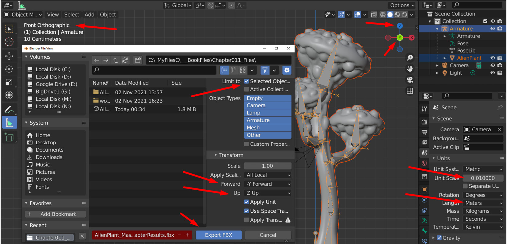 Figure 14.4 – FBX Export settings
