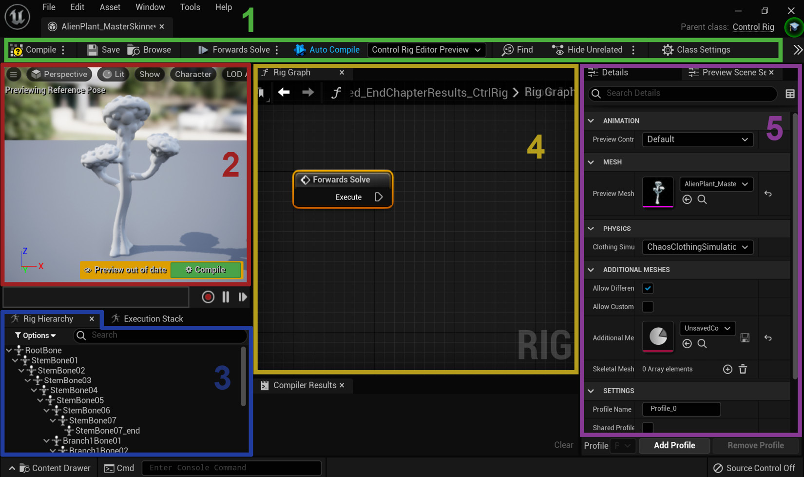 Figure 14.11 – Control Rig interface
