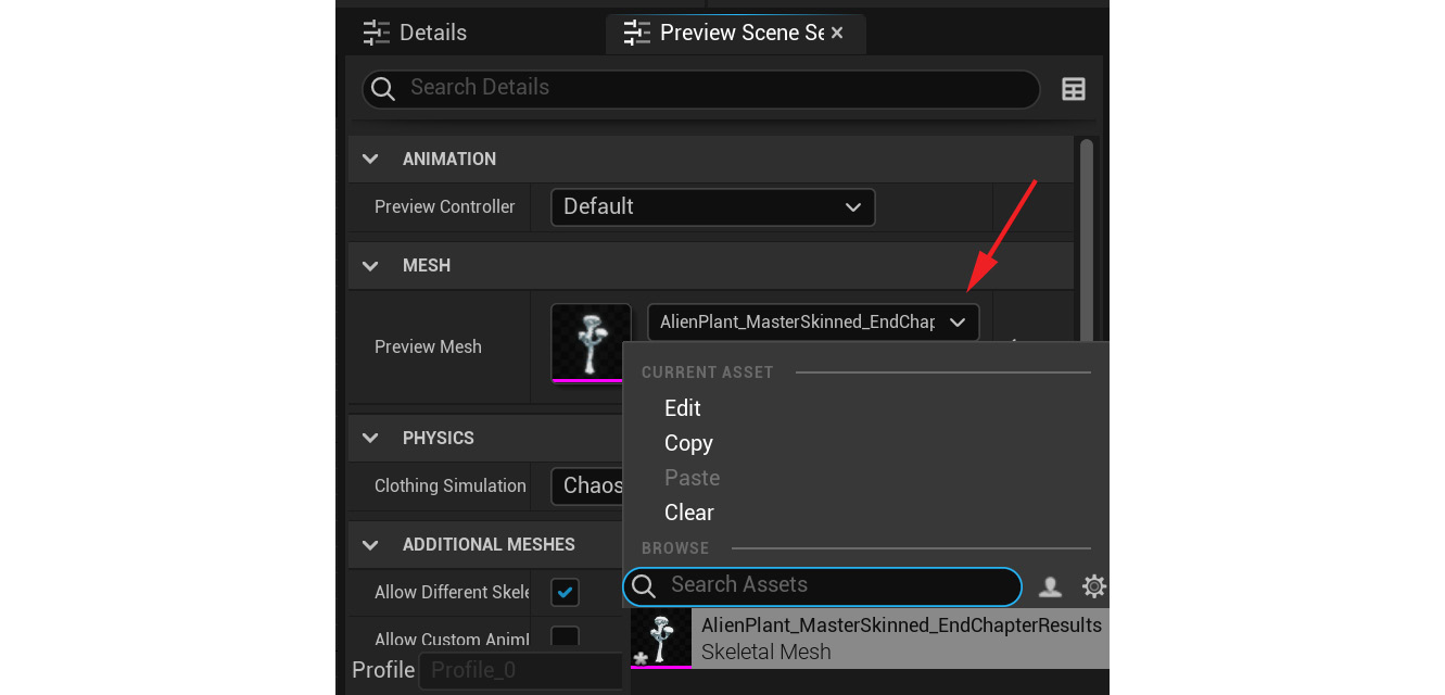 Figure 14.12 – Selecting the Skeletal Mesh
