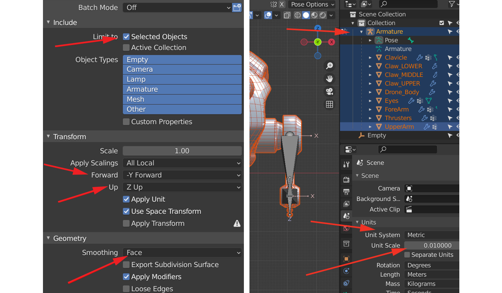 Figure 15.5 – Robot export settings
