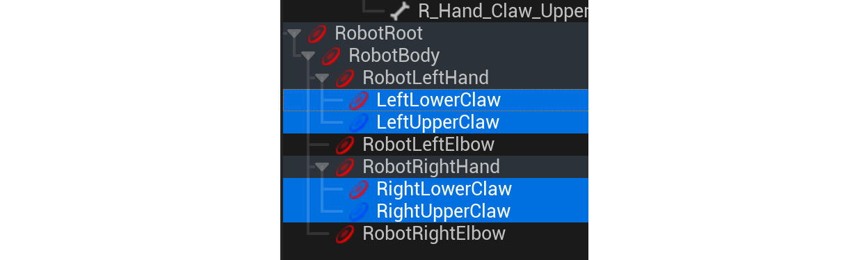 Figure 15.21 – Parent claw controller to hand controller
