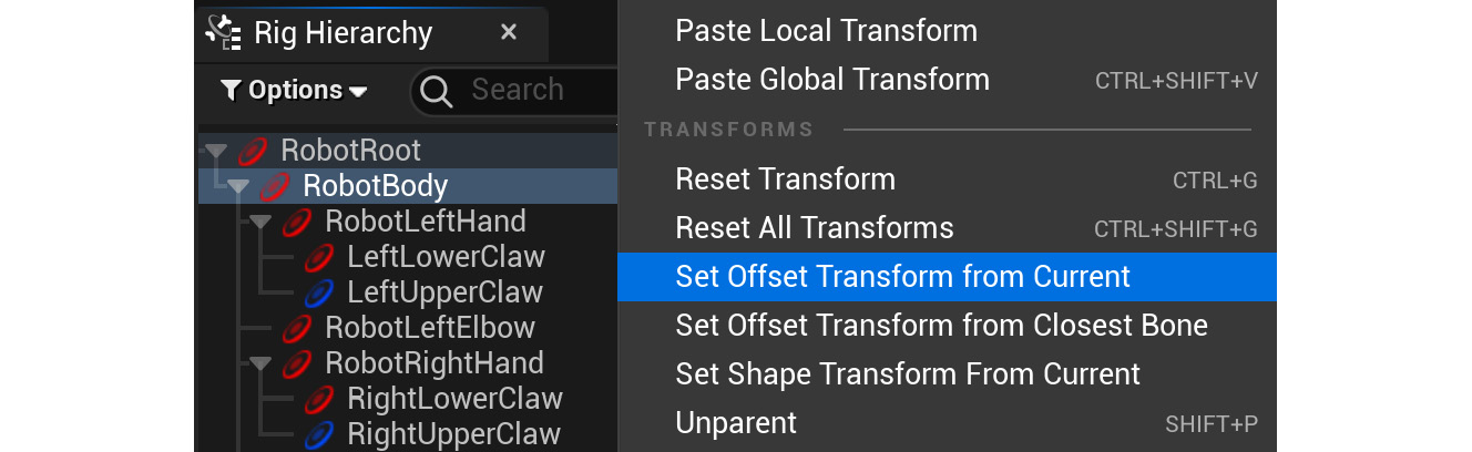 Figure 15.24 – Setting a transform
