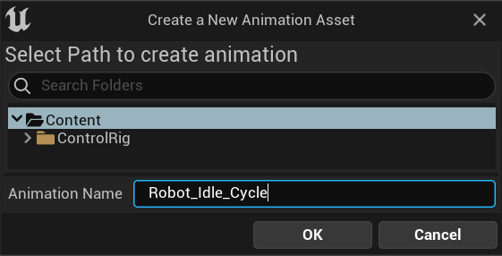 Figure 17.23 – Naming the animation
