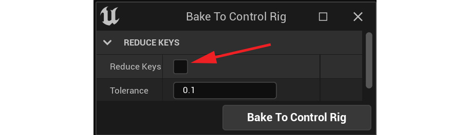 Figure 19.10 – Uncheck Reduce Keys
