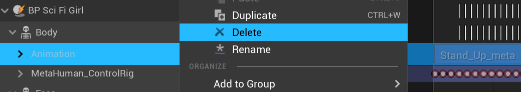 Figure 19.11 – Deleting the redundant Animation track
