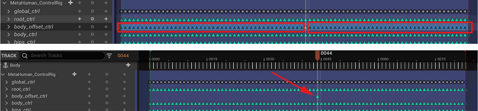 Figure 19.17 – Deleting extra keyframes from body_offset_ctrl
