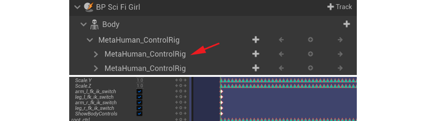 Figure 19.21 – Checking IK and extending the track
