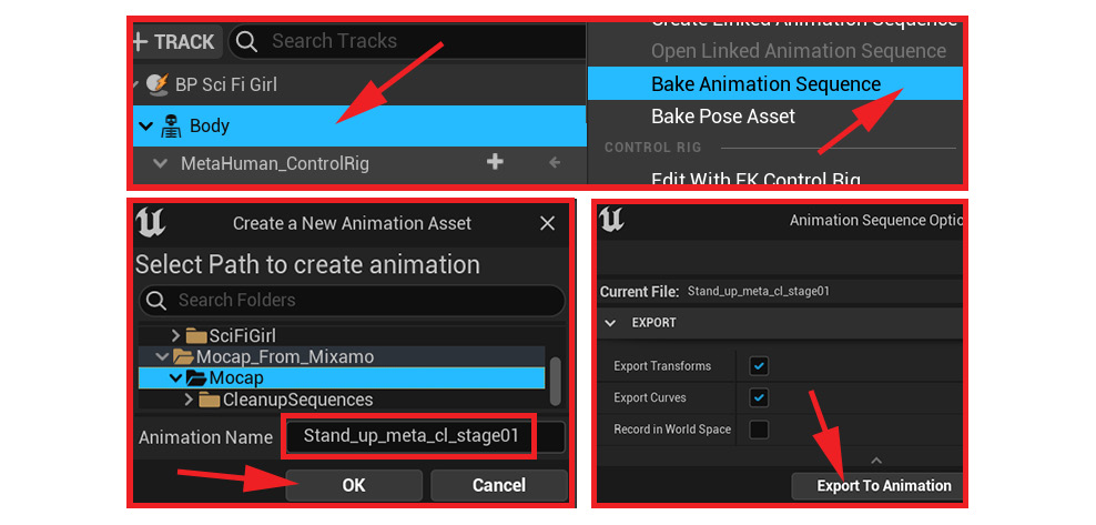 Figure 19.28 – Bake Animation Sequence
