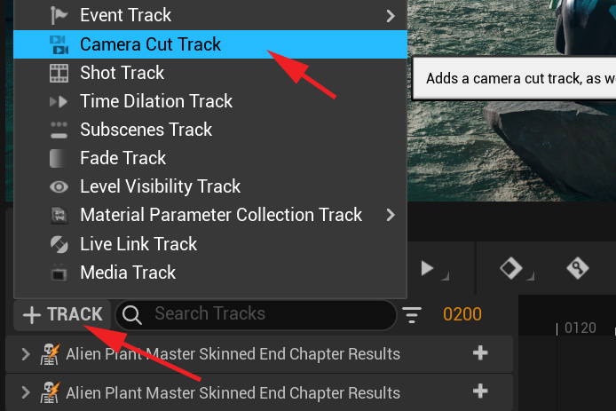 Figure 20.50 – Adding Camera Cut Track
