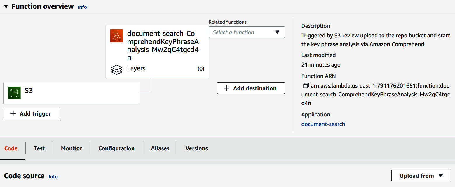 Figure 5.10 – AWS Lambda function
