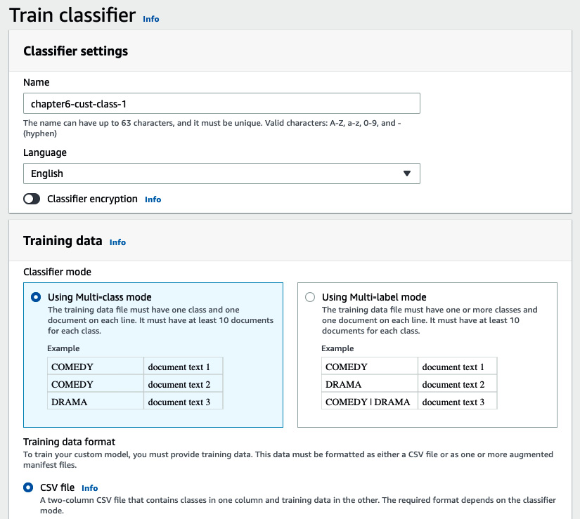 Figure 6.10 – Custom classifier inputs – part 1