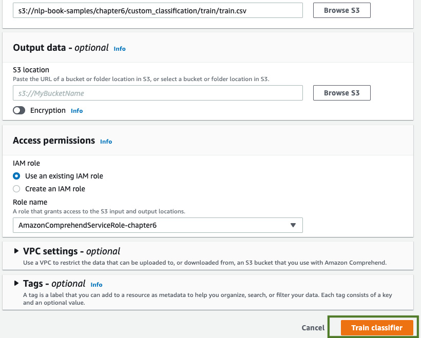 Figure 6.11 – Custom classifier inputs – part 2