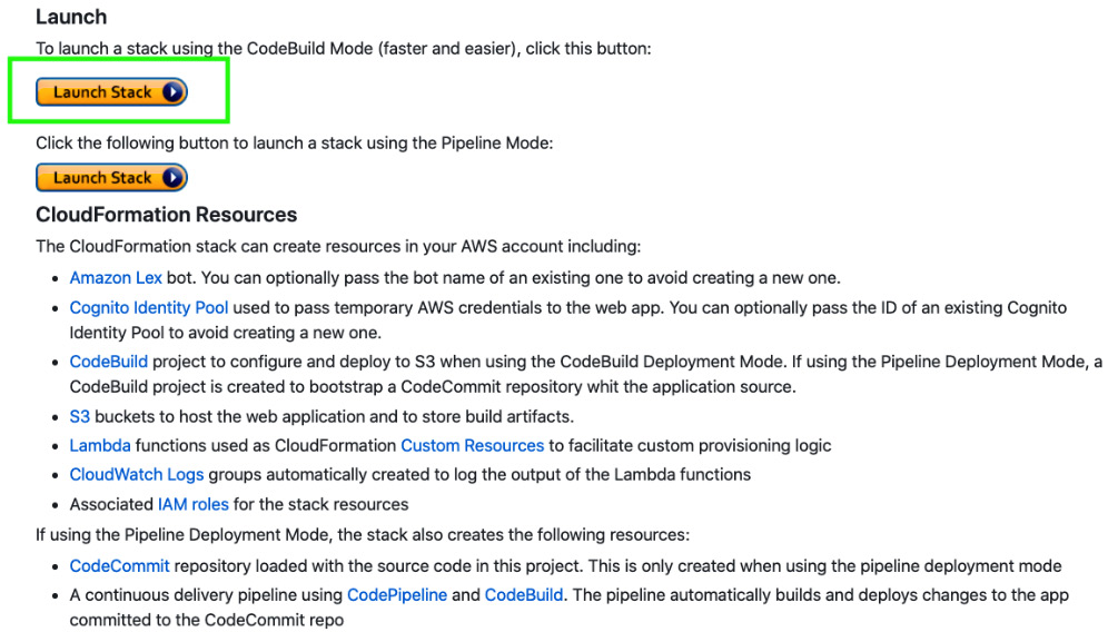 Figure 11.13 – Launching AWS CloudFormation stack
