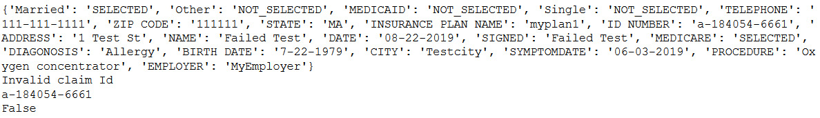 Figure 12.9 – Invalid claim response
