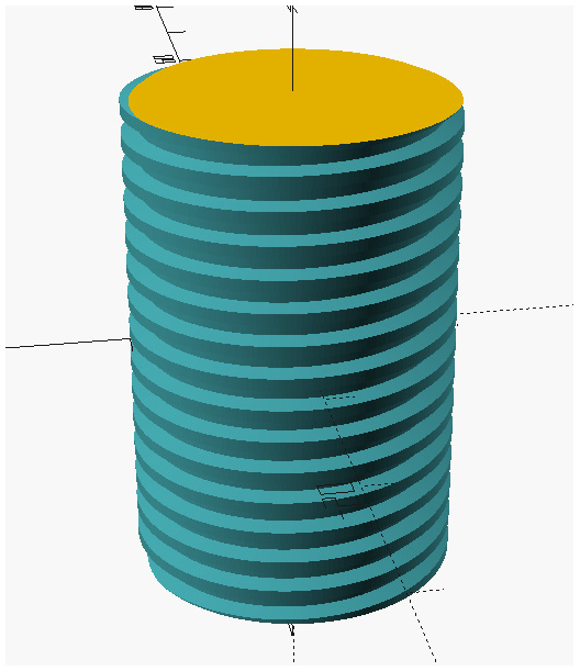 Figure 6.1 – A threaded rod created with the BOSL
