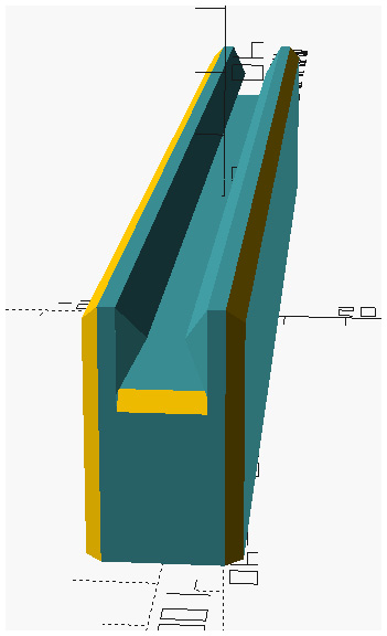 Figure 6.12 – A slider generated in OpenSCAD using the BOSL Library
