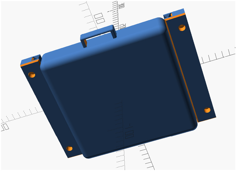 Figure 6.15 – The final design with screw holes
