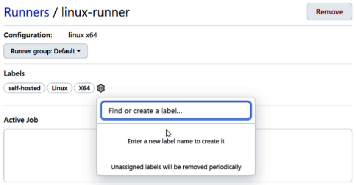 Figure 7.5 – Creating new labels for a runner
