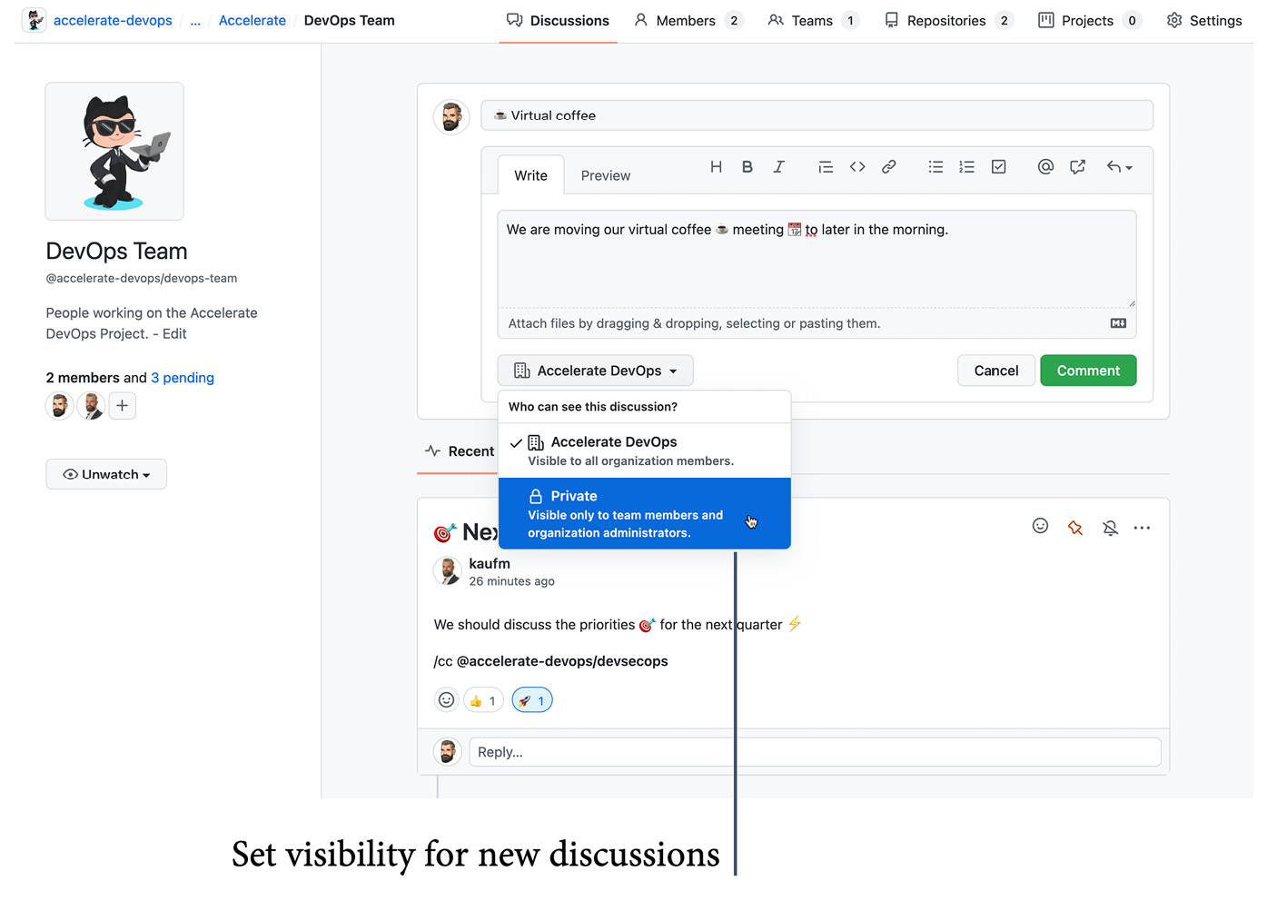 Figure 22.3 – Team pages with discussion
